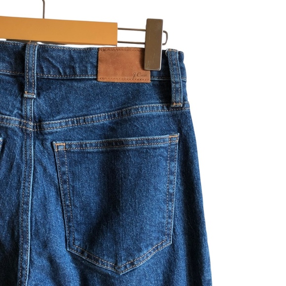 J.Crew Billie Demi Boot Crop Jeans Size 27 Dark Wash Frayed Hem Kicked Leg - Picture 11 of 15